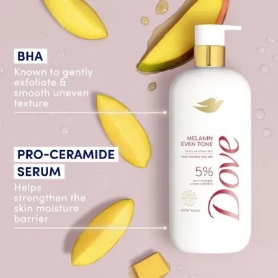 Dove Serum Body Wash - 5% Pro-Ceramide Serum with BHA - Melanin Even Tone - 18.5 fl oz image {6}