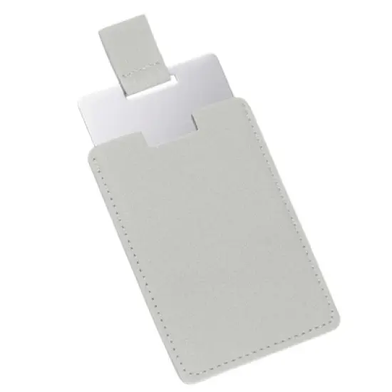 Unique Bargains PU Leather Stainless Steel Travel Compact Mini Makeup Mirror image {7}