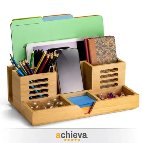 Officemate&reg; Bamboo Desk Organizer image {3}