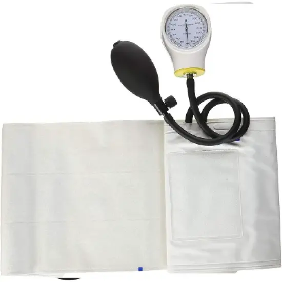 MABIS Disposable Arm Blood Pressure Cuff, Manual Sphygmomanometer, Single Use, Large Adult Size, Box of 5, White image {1}