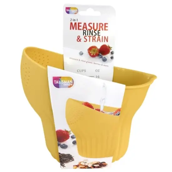 Talisman Designs 2-in-1 Measure Rinse & Strain for Grains, Fruit, and Beans, 2 Cups image {9}