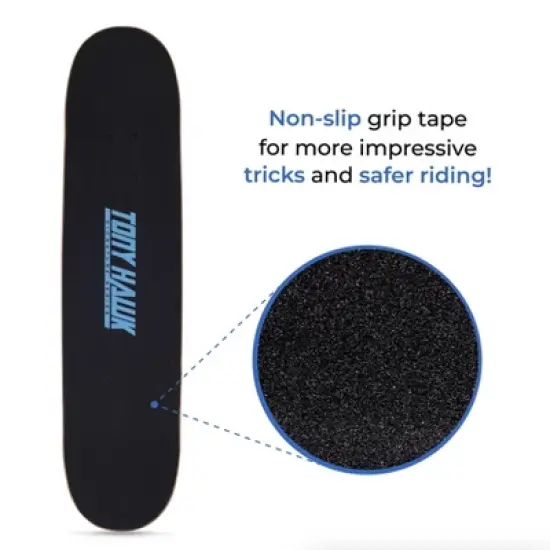 Tony Hawk 31" Skateboard - Signature Series Skateboard with Pro Trucks, Full Grip Tape, 9-Ply Maple Deck, Ideal for All Experience Levels image {2}