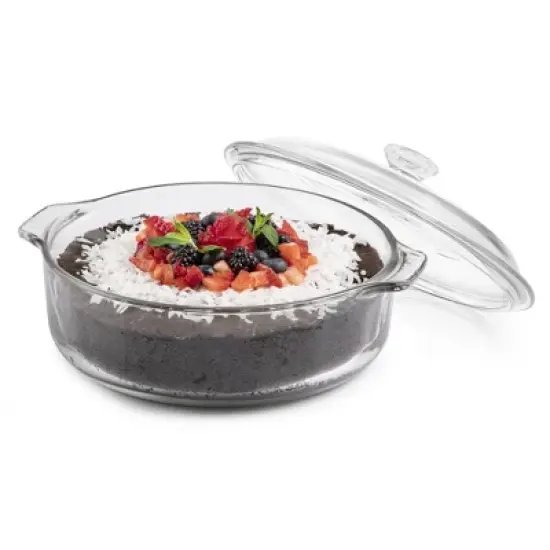 Libbey Baker's Basics 2 Piece Glass Casserole Baking Dish Set with 1 Glass Cover image {7}