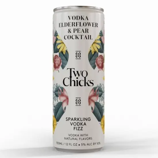 Two Chicks Sparkling Elderflower and Pear Cocktail - 4pk/355ml Cans image {1}