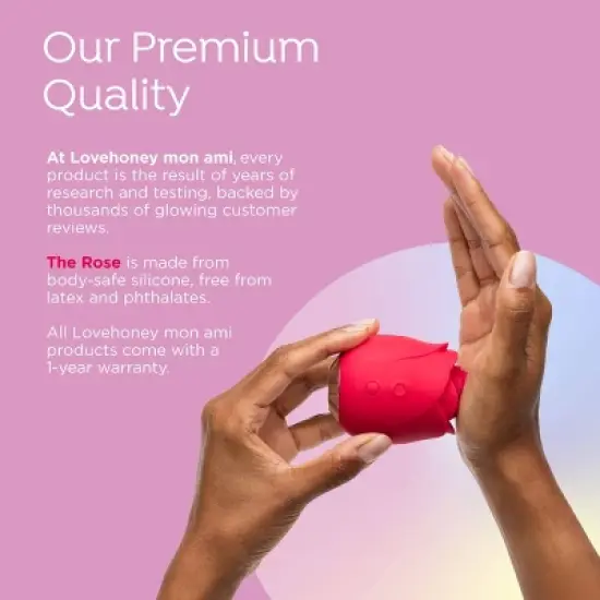 Lovehoney mon ami Waterproof Rose Suction Vibrator image {4}