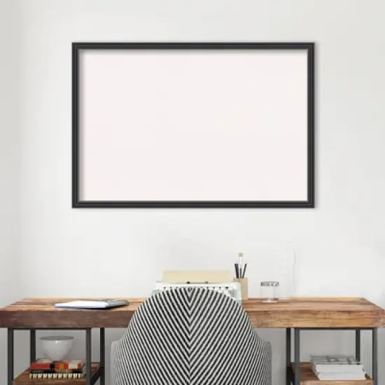 38"x26" Stylish Wood Frame White Cork Board Black - Amanti Art image {8}