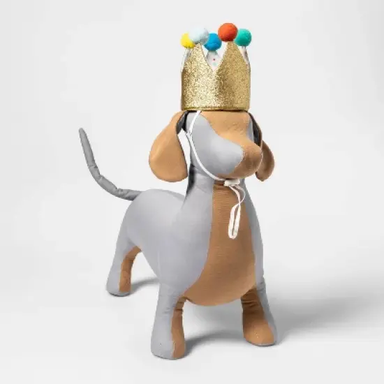 Birthday Crown Dog Hat - Gold - 6" - Boots & Barkley&trade; image {3}