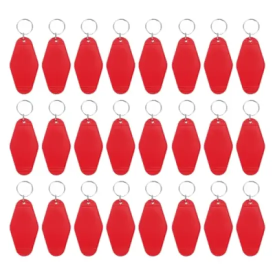 Unique Bargains Blank Vintage Motel Hotel Keychains Key Tag 24 Pcs image {27}