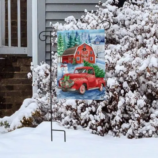 Briarwood Lane Garden Flag 12x18 For Outdoor Picking Up the Tree Christmas For Christmas Garden Flag Flags For Outside image {3}