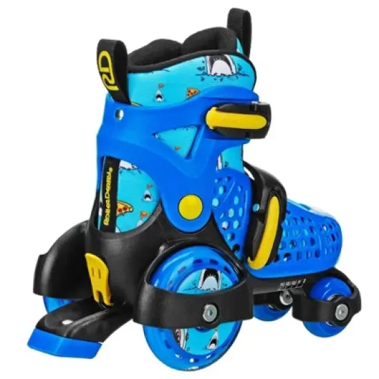 Roller Derby Fun Roll Boys' Jr Adjustable Roller Skate Pizza Shark image {1}