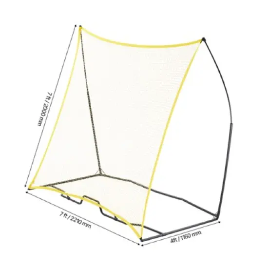 VEVOR Soccer Rebounder, Portable Soccer Trainer, 7x7FT Iron & Polyester Soccer Practice Equipment, Sports Football Rebounder Wall with Portable Bag image {7}