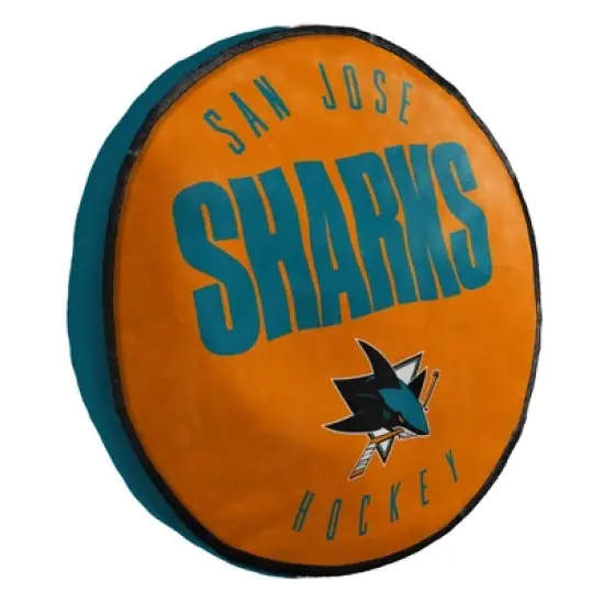 NHL San Jose Sharks 15" Title Cloud Pillow image {1}