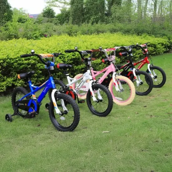 Kids Bike Boy Bicycle 14 inch for Children Age 3-5 Years Old Height 35-42 in Toddler Cycling Dual Hand Brakes Black Sport Bikes image {7}