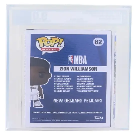 Funko POP New Orleans Pelicans NBA | Zion Williamson | Graded AFA 9 image {1}