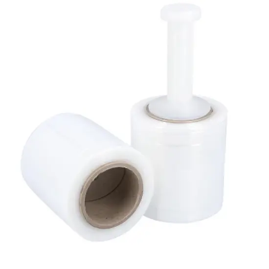 PSBM Mini Stretch Wrap Shrink Film, 12 Rolls, 5"x1000 Ft. with Free Plastic Handle image {7}