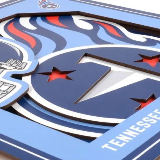 NFL Tennessee Titans 3D Logo Series Wall Art - 12"x12" image {3}