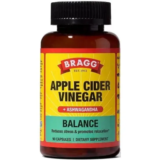 Bragg Apple Cider Vinegar Balance Vegan Dietary Supplement Capsules - 90ct image {8}
