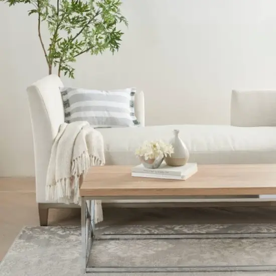 Life Styles Chambray Striped Throw Pillow - Mina Victory image {4}