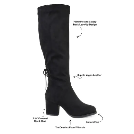 Journee Collection Womens Leeda Tru Comfort Foam Block Heel Knee High Boots image {7}