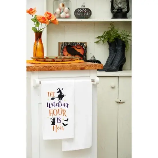 C&F Home The Witching Hour Halloween Cotton Embroidered Flour Sack Kitchen Towel image {2}