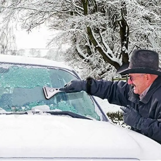 Zone Tech Heated Car Window Snow/Ice Scraper with Light - Extendable 12V LED Light Heated Ice/Snow Scraper with 15.8 feet Long Cord image {2}