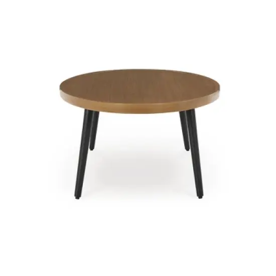 Signature Design by Ashley Horizon Hall Outdoor Coffee Table, Weather-Resistant Aluminum, Two-Tone Brown image {3}