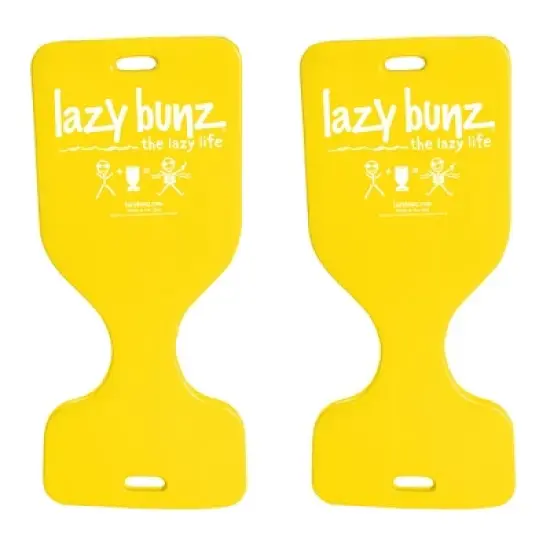 TRC Recreation Lazy Bunz Foam Water Saddle Pool Float for Adults and Kids Lounger for Swimming Pool, Lake, River, and Beach Essentials, 2 Pack, Yellow image {6}