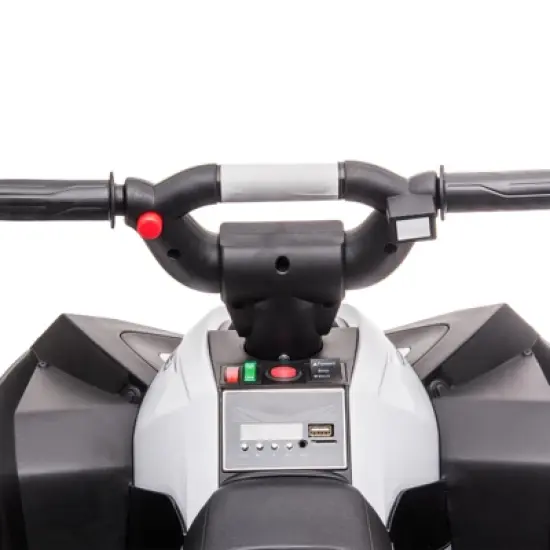 12V Ride On Toy ATV, Battery Powered 4 Wheeler Quad Car, Electric ATV with Remote Control, Music, Horn, Monitor Display, LED Lights for Toddlers 3+ image {5}