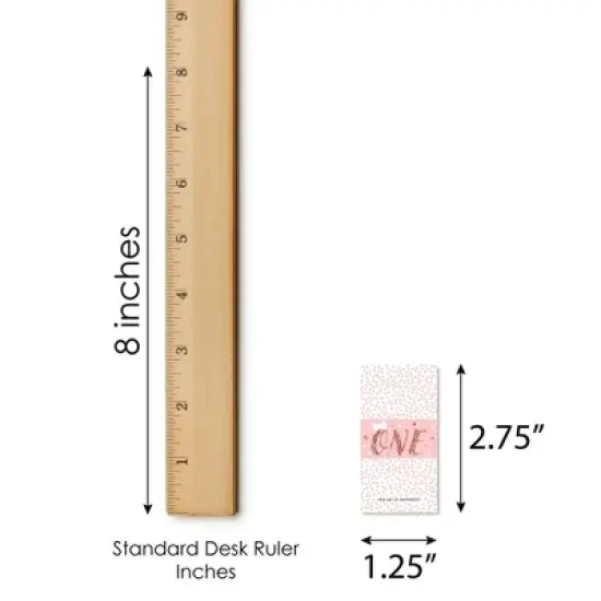 Big Dot of Happiness 1st Birthday Little Miss Onederful - Mini Candy Bar Wrapper Stickers - Girl First Birthday Party Small Favors - 40 Count image {4}