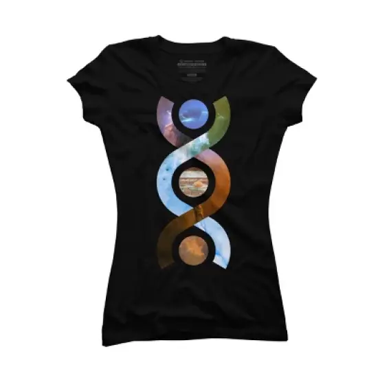 Junior's Design By Humans Helical By CmdrButts T-Shirt image {3}