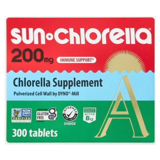 Sun Chlorella Chlorella Supplement, 200 mg, 300 Tablets image {5}