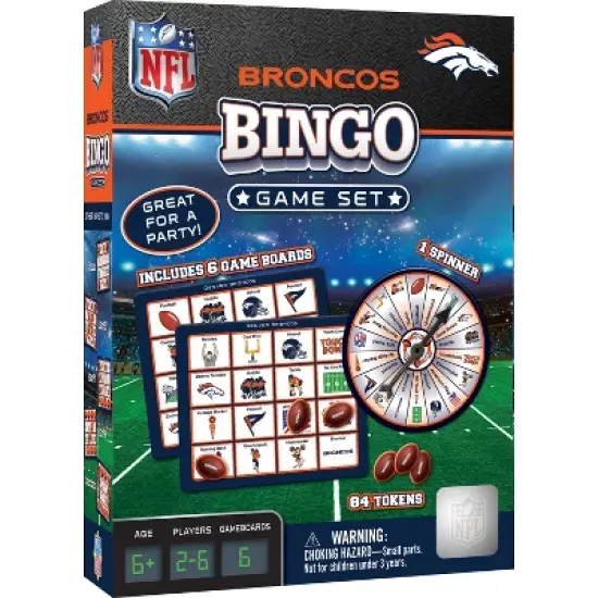 MasterPieces Officially Licensed NFL - Denver Broncos Bingo Game image {1}