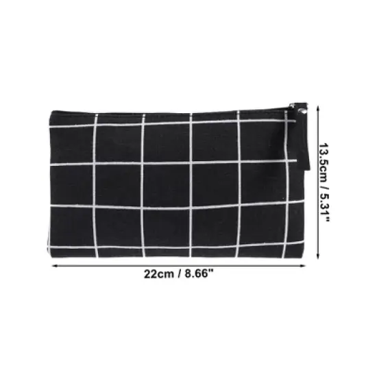 Unique Bargains Women's Durable Lattice Large Cosmetic Bag 1 Pc image {1}