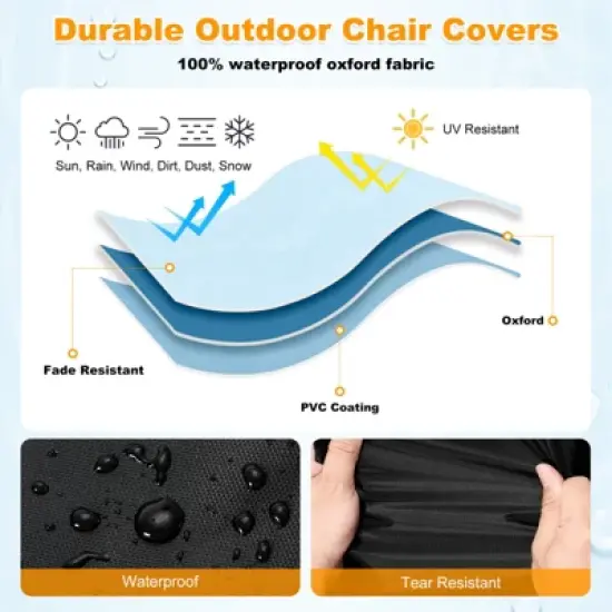 Unique Bargains M Outdoor Waterproof Heavy Duty Patio Chair Cover 39 x 38 x 37 Inch 1 Pc image {1}