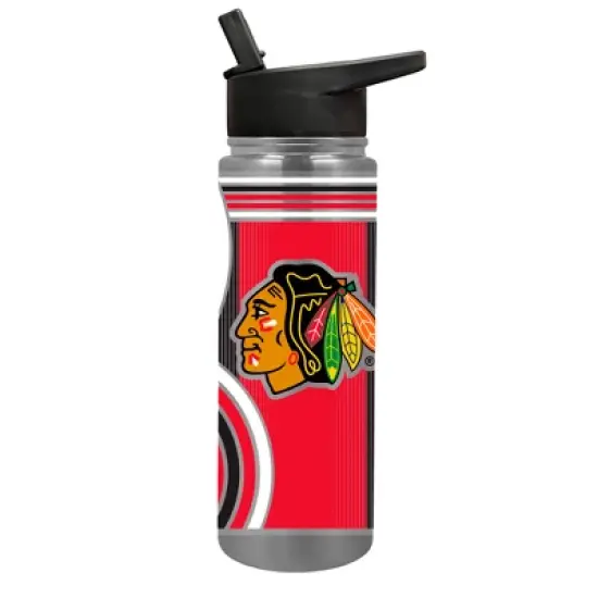 NHL Chicago Blackhawks 24oz Thirst Hydration Water Bottle image {1}