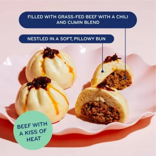 Laoban Dumplings Frozen Bao Buns Spicy Beef - 10oz/4pk image {2}