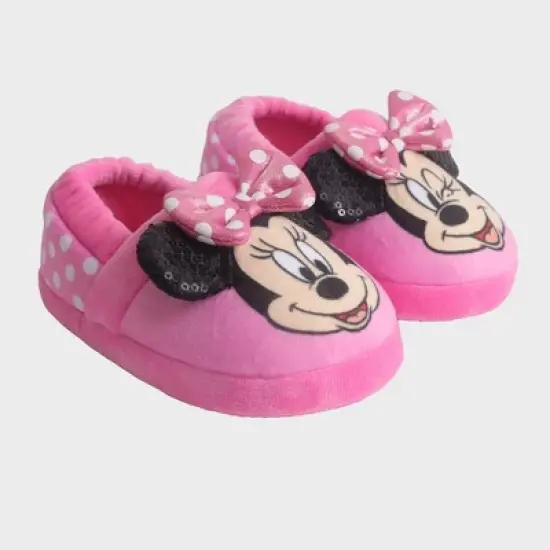 Toddler Girls' Disney Minnie Sock Slippers - Pink image {5}