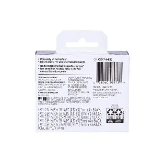 Scotch 8pk Expressions Washi Tape Geometric Madness image {6}