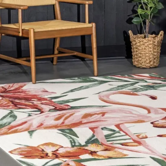 nuLOOM Contemporary Floral Stephanie Indoor/Outdoor Patio Area Rug image {8}