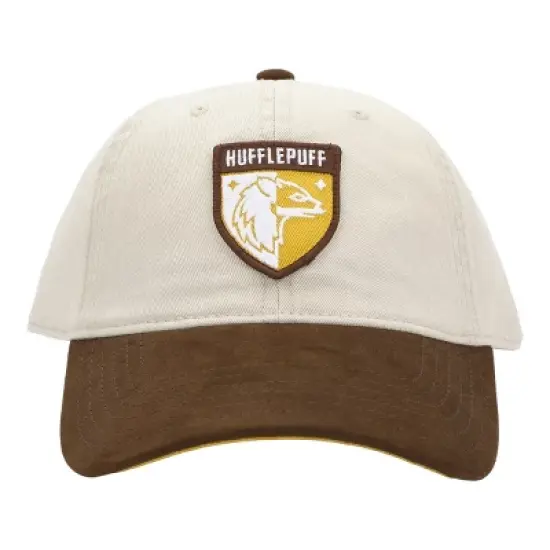 Harry Potter Hufflepuff Crest Men's White Dad Hat image {1}