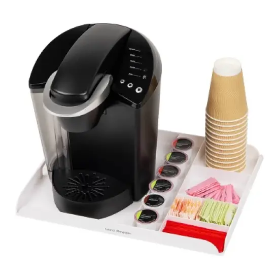 Mind Reader Coffee Station Serving Tray 7 Pod Capacity White: Coffee Bar Accessories & Pod Coffee Maker Parts image {4}