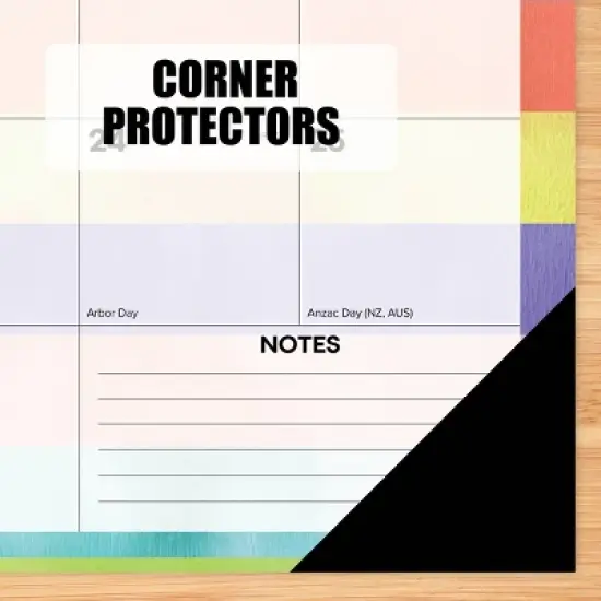 Willow Creek Press 22"x17" 2026 Watercolor Stripes Large Monthly Deskpad image {4}