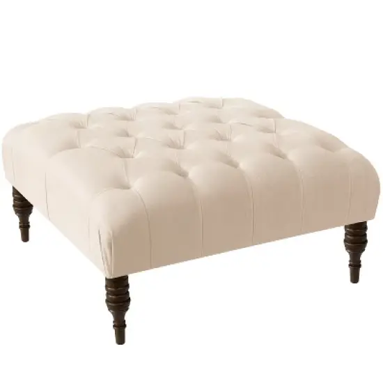 Custom Upholstered Tufted Square Ottoman - Skyline Furniture image {7}
