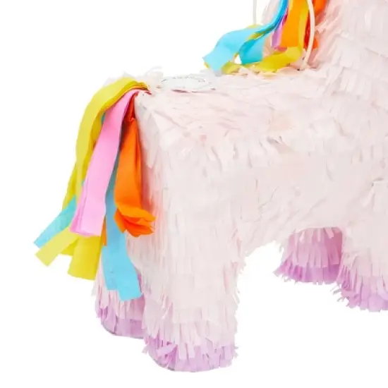 Blue Panda Unicorn Pinata for Girls Birthday Party - Unicorn, Rainbow Theme Birthday Party Supplies (Pink, Small, 13x15.5x5 in) image {6}