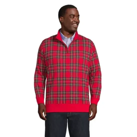 Lands' End Men's Bedford Rib Quarter Zip Sweater image {23}