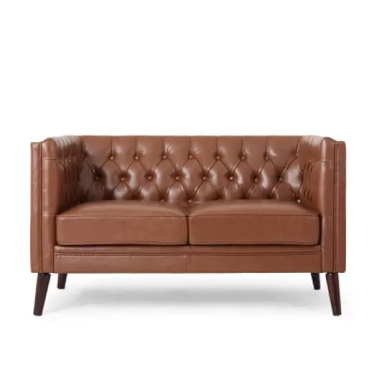 Holasek Contemporary Upholstered Tufted Loveseat - Christopher Knight Home image {9}