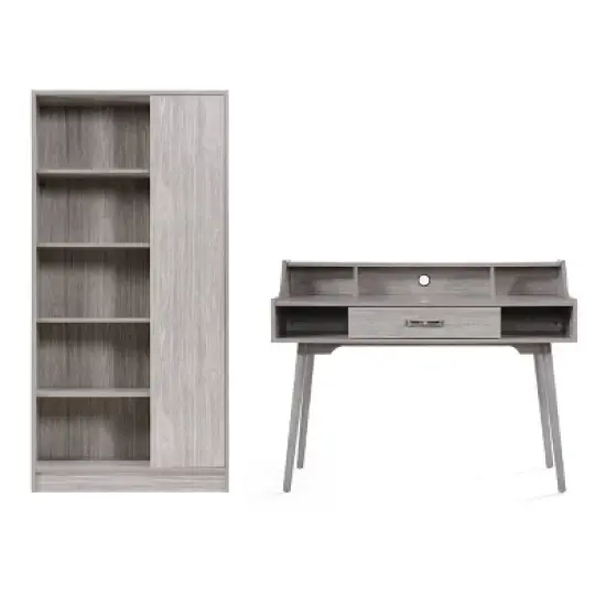 2pc Brenda Mid Century Home Office Set - Christopher Knight Home image {6}