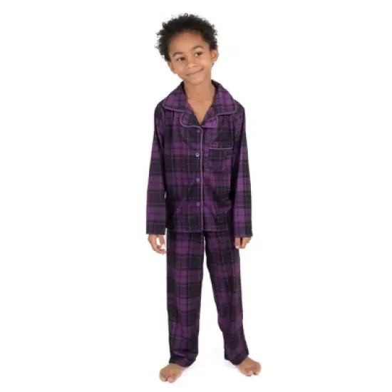 Leveret Kids Two Piece Button Down Christmas Pajamas image {6}