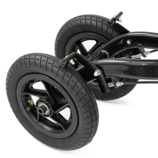 AllCure All Terrain Foldable Medical Knee Walker Scooter Roller, Black image {4}
