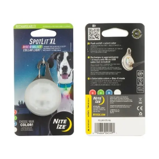Nite Ize SpotLit Rechargeable Disc-O Light Dog Collar - XL image {2}